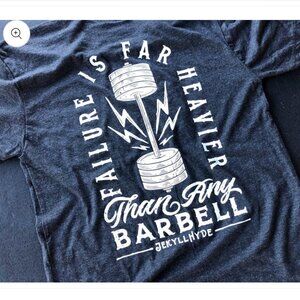 Jekyllhyde Apparel Barbell Failure is far heavier... T-Shirt Grey Mens Size XL